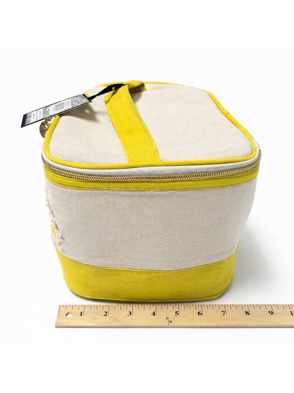 Dabney Lee Lemon Cosmetic Bag NWT Yellow Canvas Travel Makeup Case Cute Gift - Picture 7 of 8